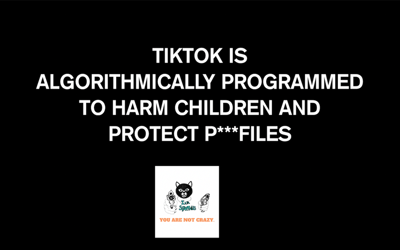 Tiktok is algorithmically programmed to harm children and protect p***files